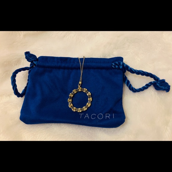 Tacori White Gold 18k Pave Circle Necklace - Picture 5 of 6